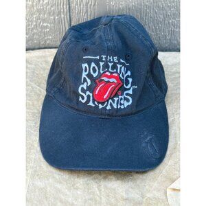 The Rolling Stones 2005 Black Cotton Adjustable Hat Anoma Tongue & Lips Logo